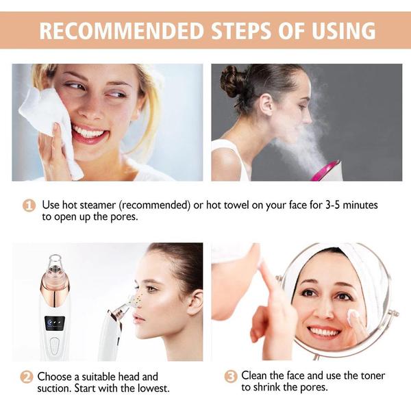 Advanced USB Rechargeable Blackhead & Pore Vacuum Cleaner – De Sleutel Tot Schone, Stralende Huid ✨💖